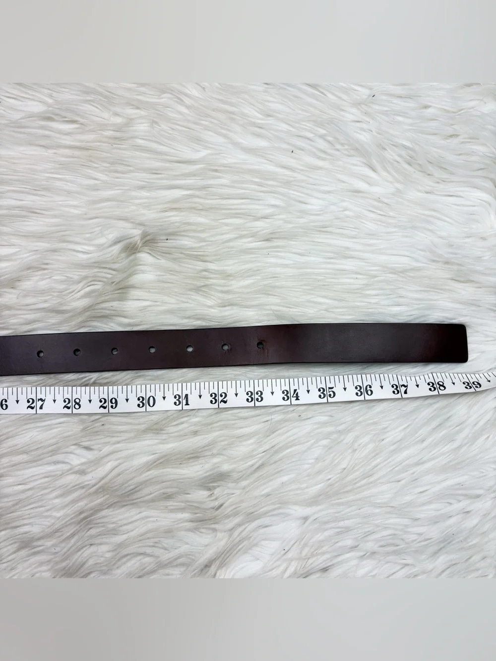 Dr. Martens Leather Belt Vintage Brown Silver Buckle Mens Small